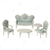 1/12 Scale Victorian Sofa Set (5 pcs) | Mini Dollhouse Furniture