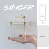 1/6 Scale Vintage Sewing Machine with Table – Miniature Dollhouse Furniture for BJD & Blythe