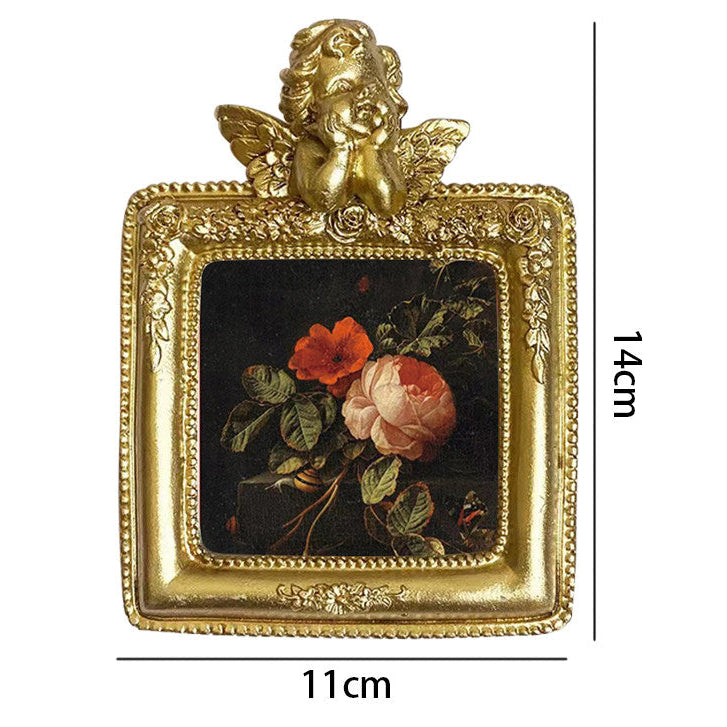 Vintage European Gold Ornate Picture Frame | Embossed Wall-Hanging Photo Frame Decor
