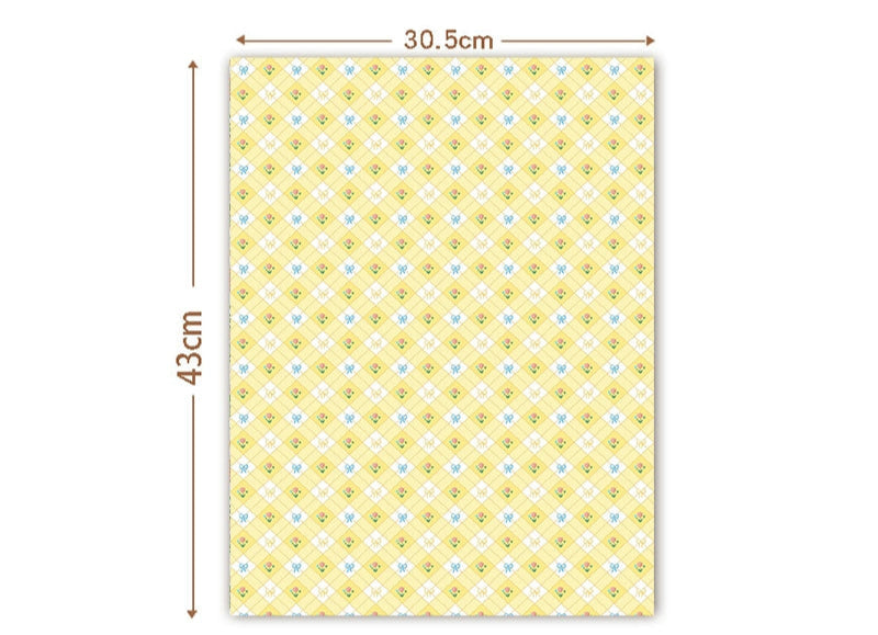 1/6スケールドールハウス用壁紙 - 防水素材 | BJD＆ブライス用DIYミニチュア壁飾り