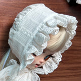 1/6 Scale White Doll Dress | Long Sleeve or Short Sleeve | Bonnet Optional | Fits Blythe, Obitsu 24, Azone, Licca, Cherry