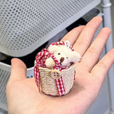 1/6 Scale Wicker Doll Basket & Bag | Picnic Basket | Summer Doll Accessories