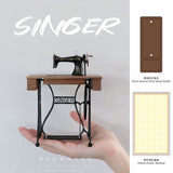1/6 Scale Vintage Sewing Machine with Table – Miniature Dollhouse Furniture for BJD & Blythe