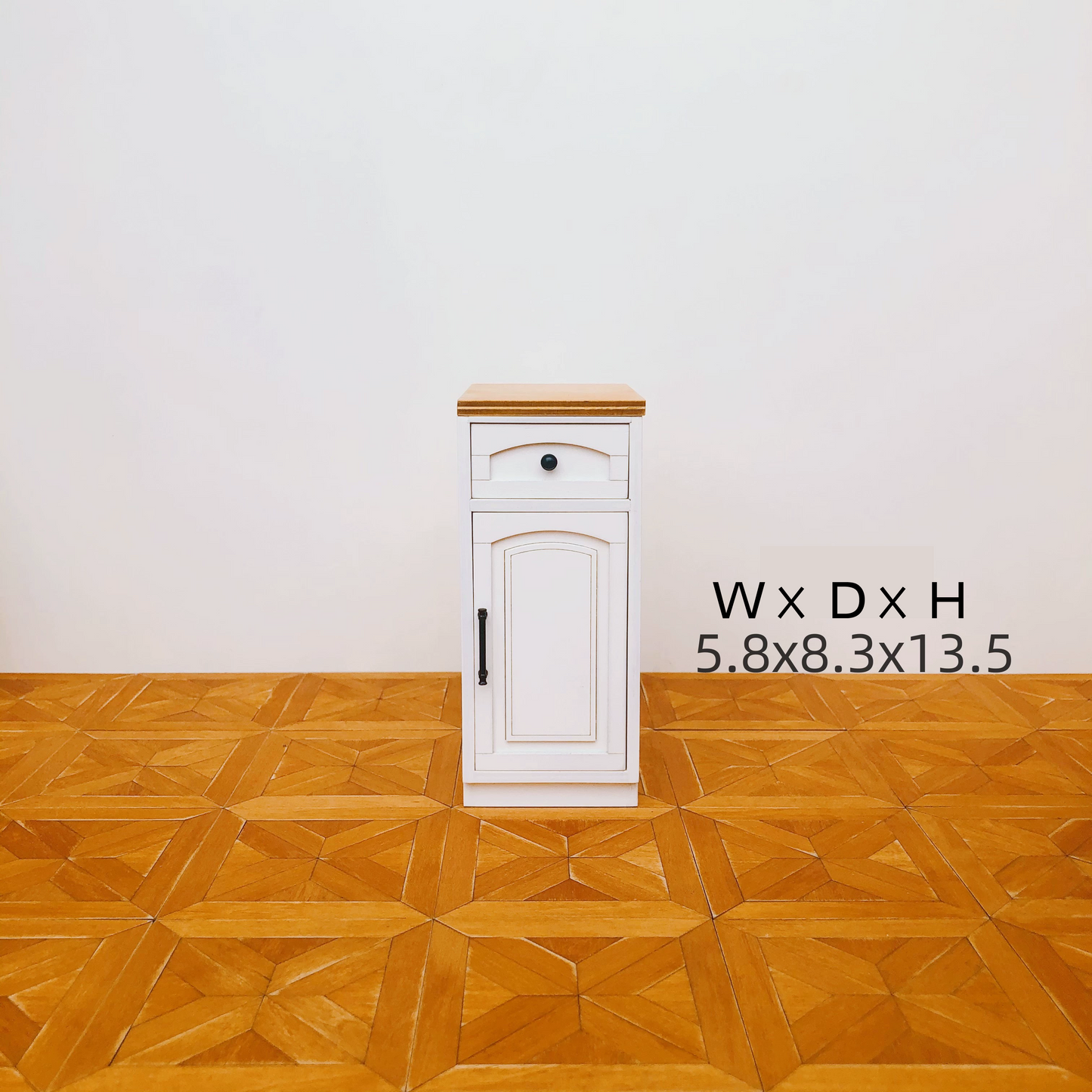 1/6 Scale Dollhouse Kitchen Furniture Set – 9-Piece Modular Cabinets in White  | BJD & Blythe Miniature Kitchen