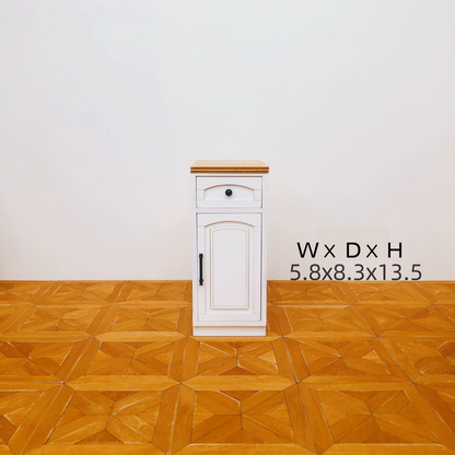 1/6 Scale Dollhouse Kitchen Furniture Set – 9-Piece Modular Cabinets in White  | BJD & Blythe Miniature Kitchen