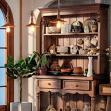 French country style cabinet for 1/6 scale dolls, suitable for dollhouse furniture, miniature storage, and elegant interior display scenes.