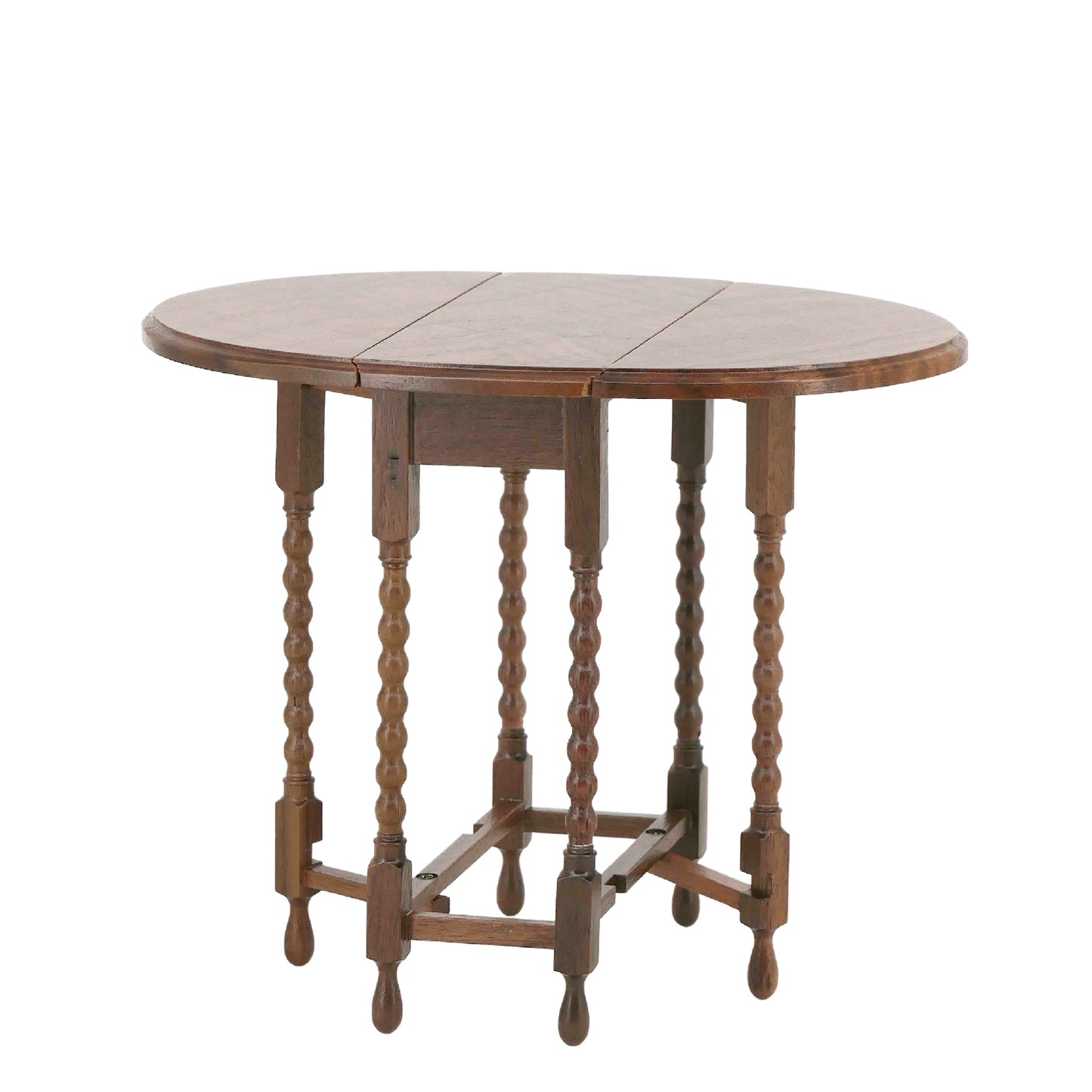 1/6スケールのオーバル折りたたみテーブル/サイドテーブル - BJDとブライス用の省スペースミニチュアドールハウス家具