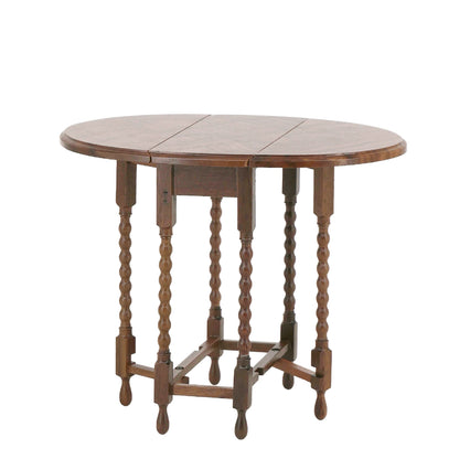 1/6スケールのオーバル折りたたみテーブル/サイドテーブル - BJDとブライス用の省スペースミニチュアドールハウス家具