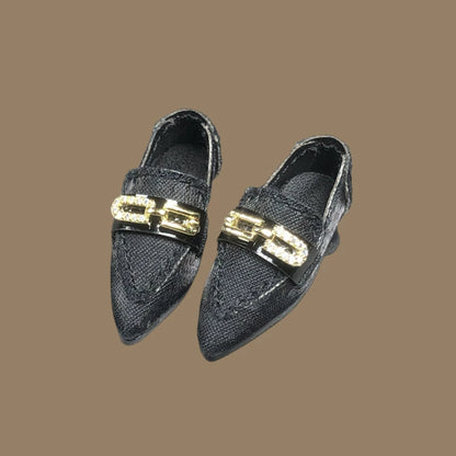 Blythe Licca azone momoko Poppyparker FR Obitsu24 22 doll silk retro British style small leather shoes