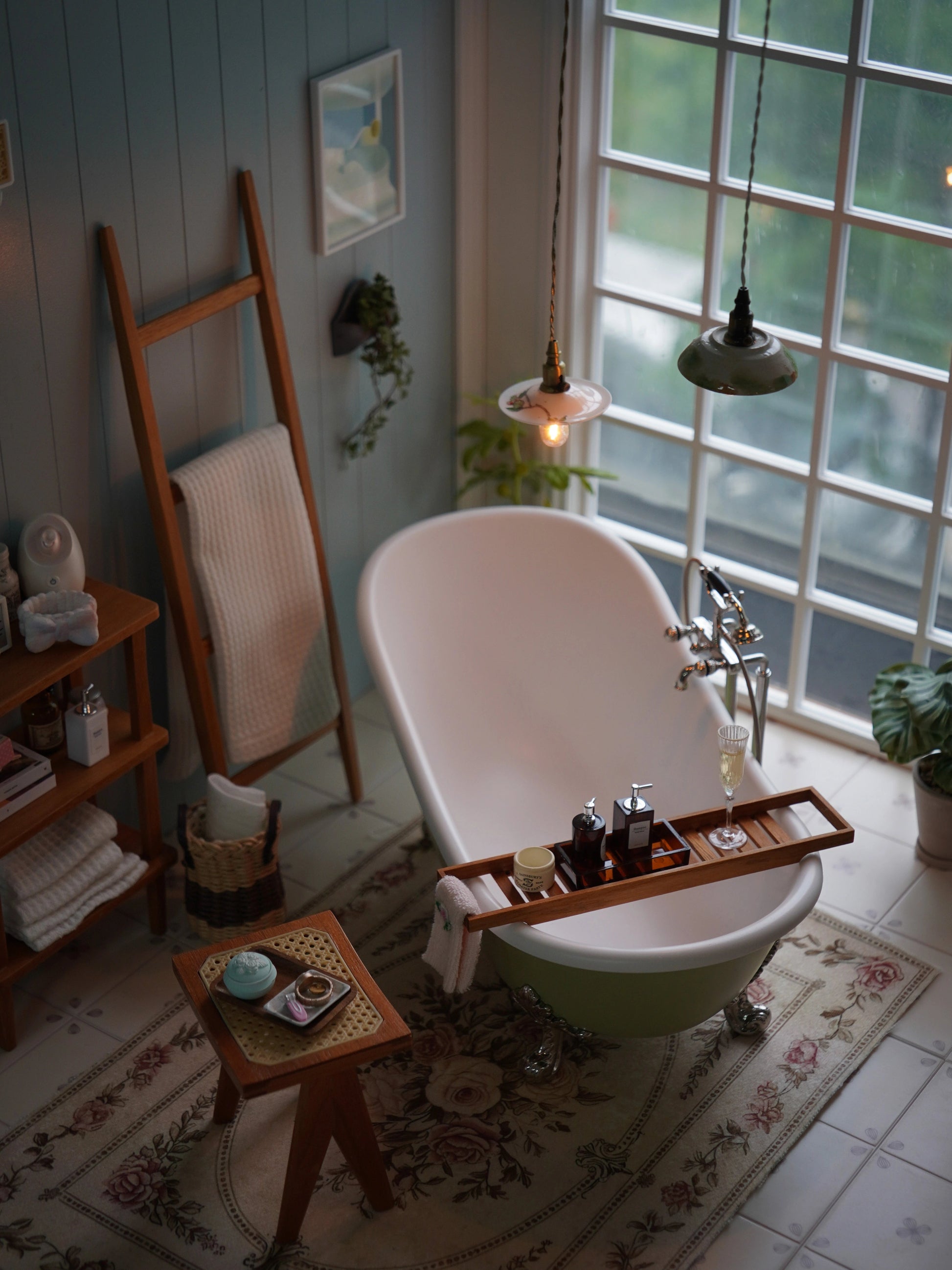 1/6 miniature dollhouse furniture Mini model wall towel rack/flower rack