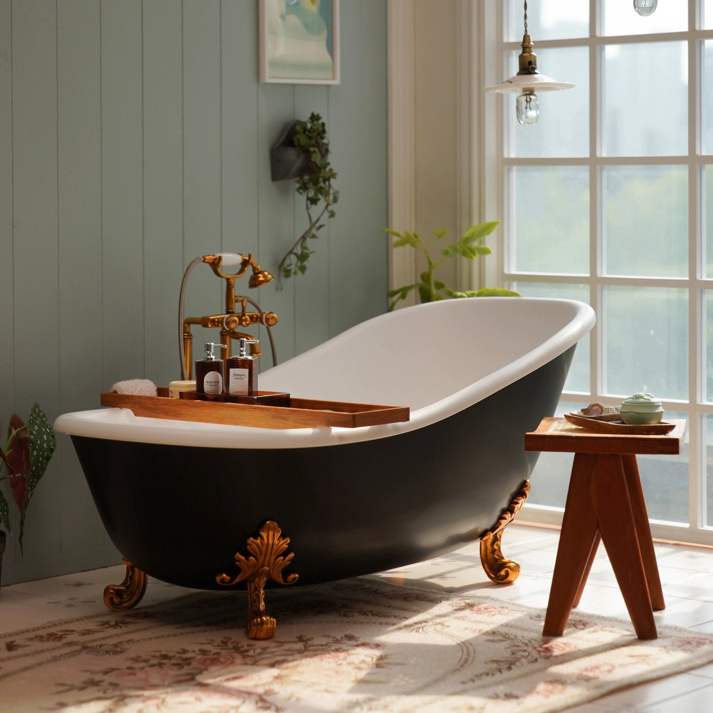 1/6 Scale Dollhouse Furniture – Bathtub | Miniature  for BJD, Blythe and Figures vintage carved bathtub