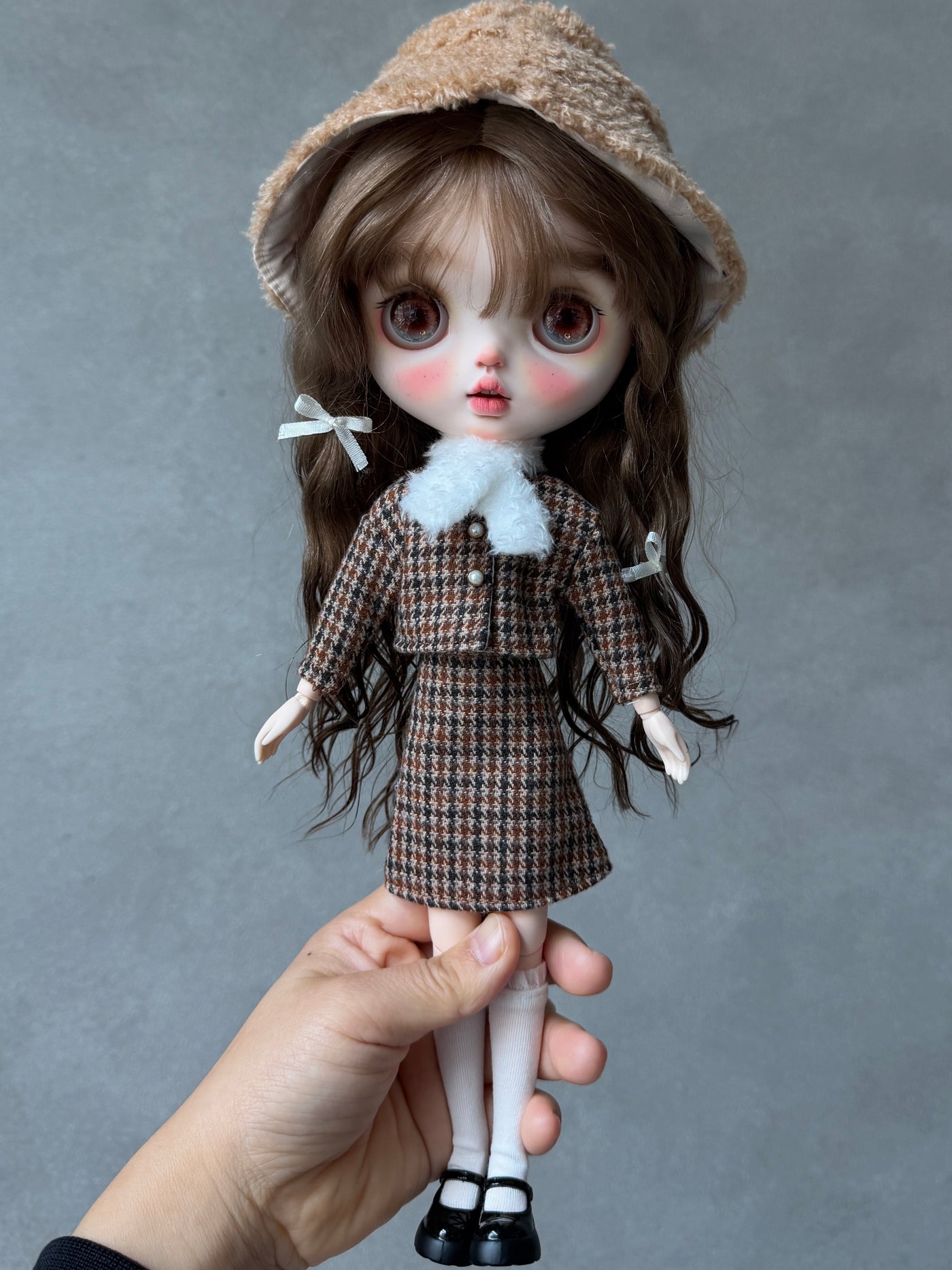 1/6 Scale Tweed Outfit Set | Multiple Colors | Fits Blythe, Obitsu 24, Azone, Licca, Cherry Chan
