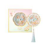 Send From Forbidden City |Portable Mirror Inspired by Ancient Palace Museum Relics – Handheld, Bronze-Style, Folding, and Gift Set with Comb