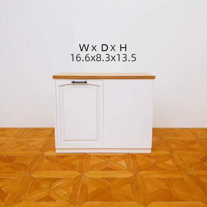 1/6 Scale Dollhouse Kitchen Furniture Set – 9-Piece Modular Cabinets in White  | BJD & Blythe Miniature Kitchen