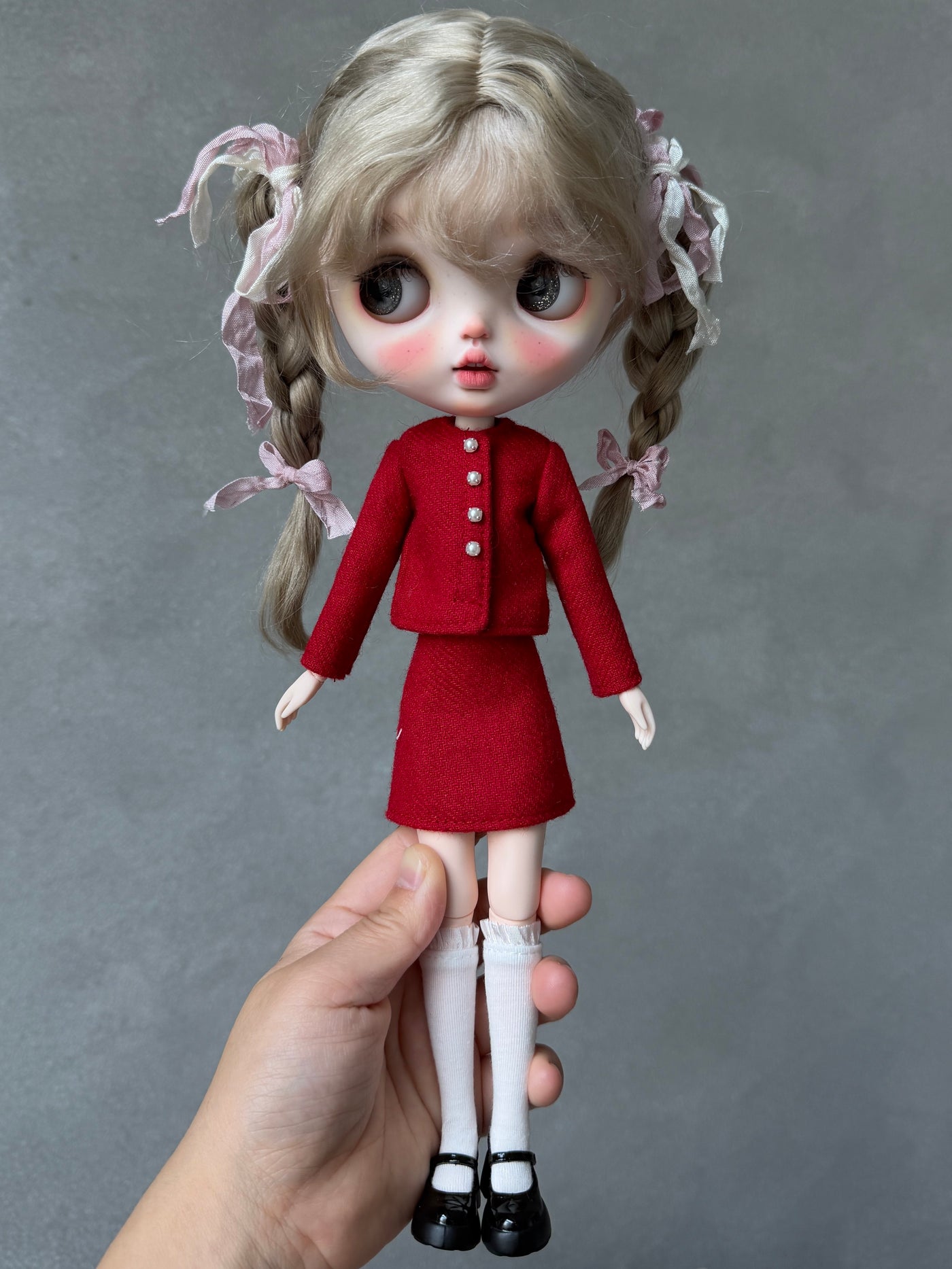 1/6 Scale Tweed Outfit Set | Multiple Colors | Fits Blythe, Obitsu 24, Azone, Licca, Cherry Chan