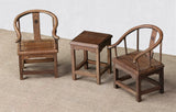 1/6 Scale Chinese Antique Style Table  Chair Set – 1 Table + 2 Chairs｜ Chinoiserie Style Dollhouse Furniture for dolls
