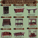 Chinoiserie antique style doll furniture collection for 1/6 to 1/8 scale figures, designed for scene photography.