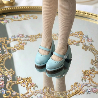 Chunky Heel Mary Jane Doll Shoes – Satin & Leather Options | Multi-Color | Fits Blythe, Licca, Azone, Momoko, FR & Obitsu 22/24