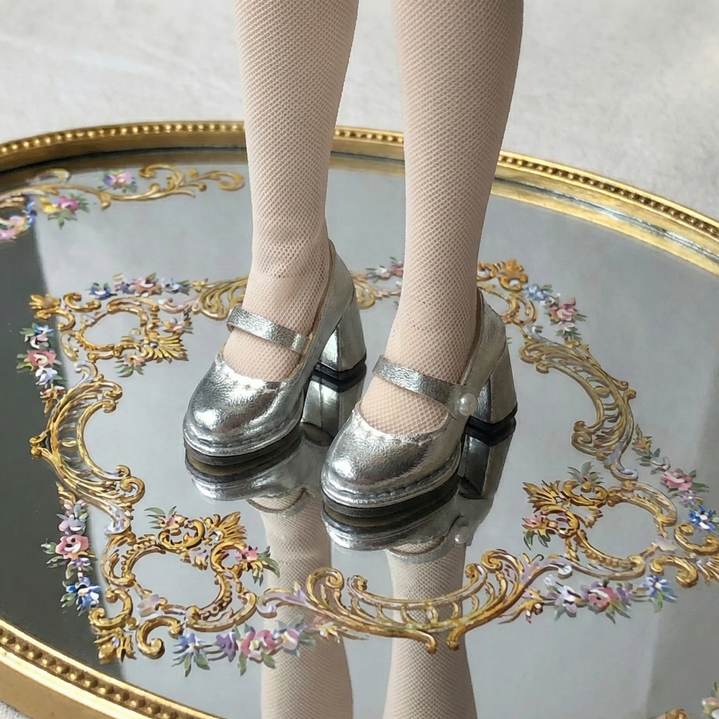 レザー風メリージェーン ドールシューズ