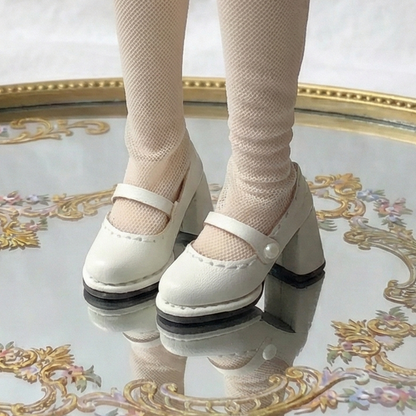 Chunky Heel Mary Jane Doll Shoes – Satin & Leather Options | Multi-Color | Fits Blythe, Licca, Azone, Momoko, FR & Obitsu 22/24