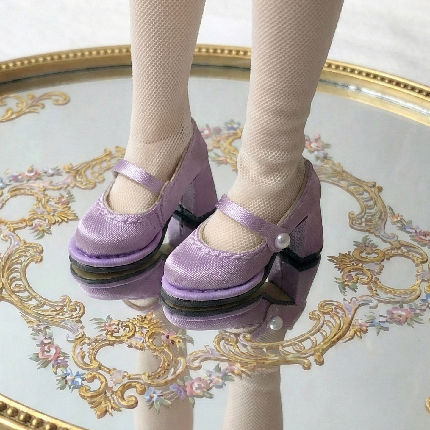Chunky Heel Mary Jane Doll Shoes – Satin & Leather Options | Multi-Color | Fits Blythe, Licca, Azone, Momoko, FR & Obitsu 22/24