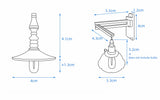 1/6 scale dollhouse ceiling and wall lights in classic and minimalist styles for interior scenes.