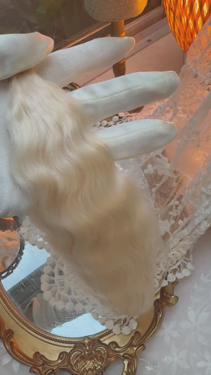 High-Gloss Mohair  for Dolls | Platinum Blonde 20-25cm