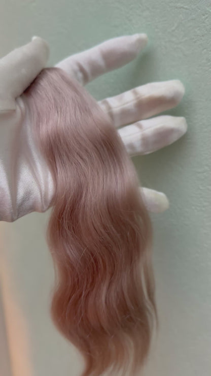 ドール用高光沢モヘア｜ミルクティー 20～25cm