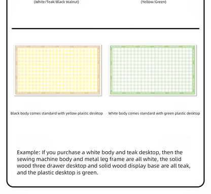 1/6 Scale Vintage Sewing Machine with Table – Miniature Dollhouse Furniture for BJD & Blythe