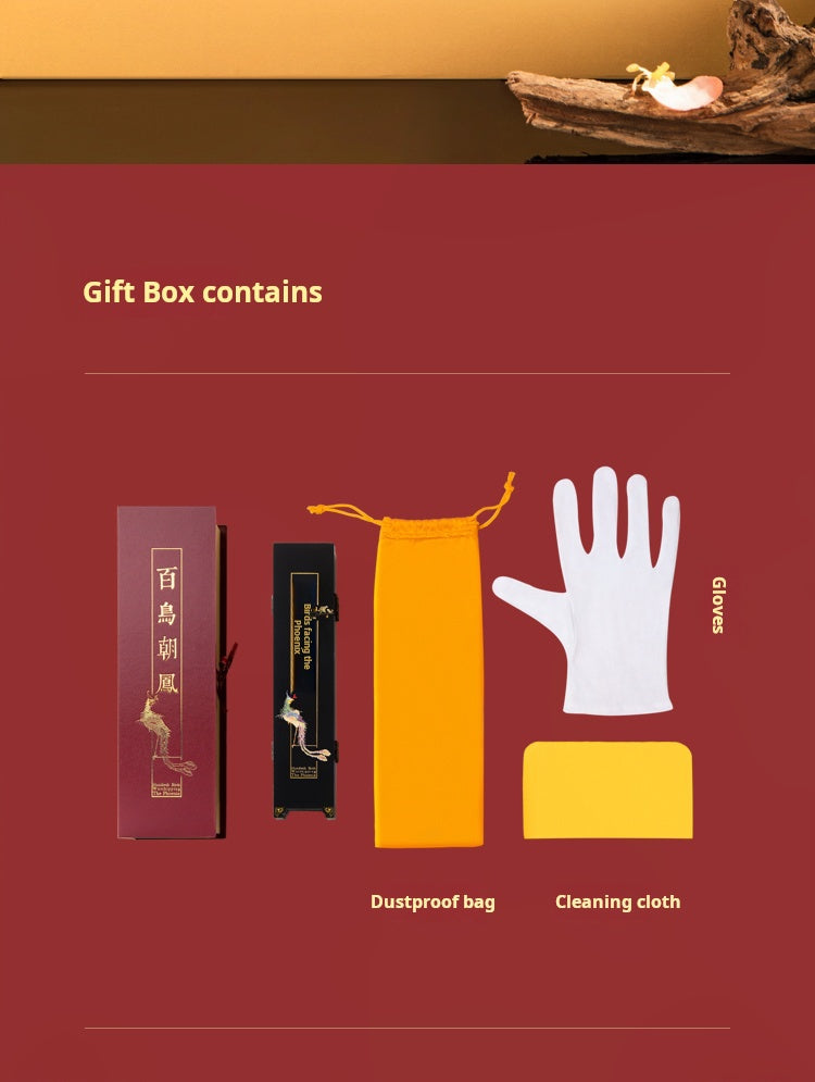 故宫淘宝｜百鸟朝凤桌面小屏风中式摆件博物馆文创生日礼物伴手礼