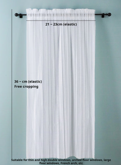 1/6スケール ホワイトレースカーテン – BJD＆ブライス用ミニチュアドールハウス窓用ドレープ | 居心地の良い家庭的な雰囲気、3サイズ展開